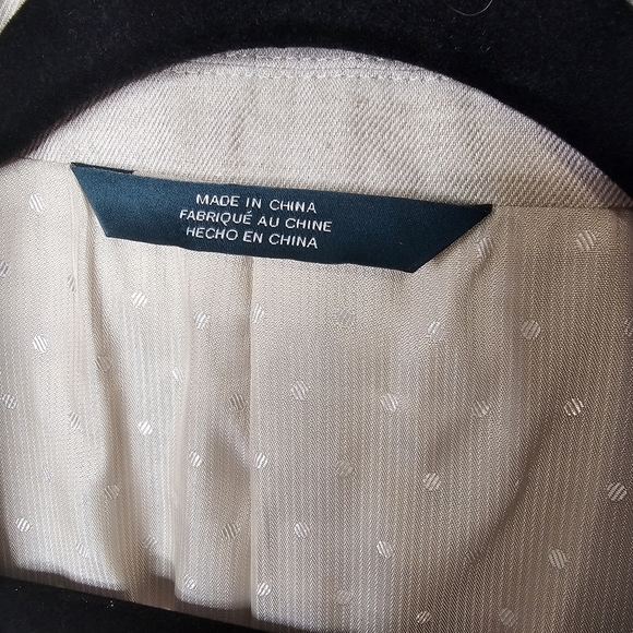 Perry Ellis Blazer Mens 40 Regular Cream Beige Linen Blend Sport Coat Event - Picture 7 of 16